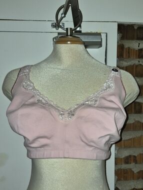 Ti Voglio Wirefree Cotton Lace Trim Bra Size 46D NEW NWT Camilla